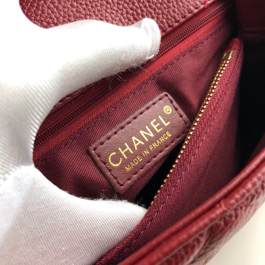 Chanel Red Medium Shoulder Bag Handbag