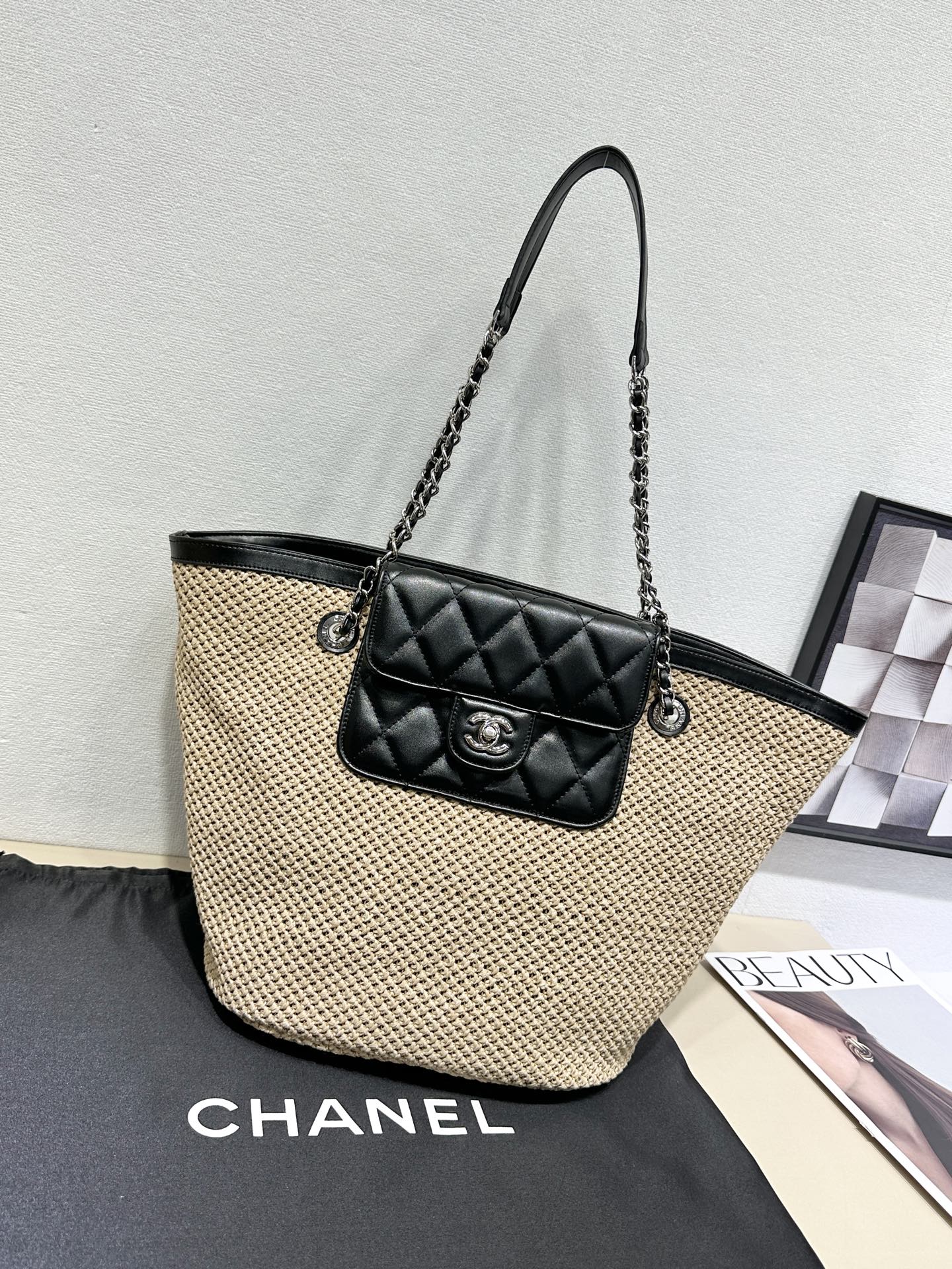 Chanel Beach Bag  New summer Xiaochan woven bag large capacity handbag（7AReplica）