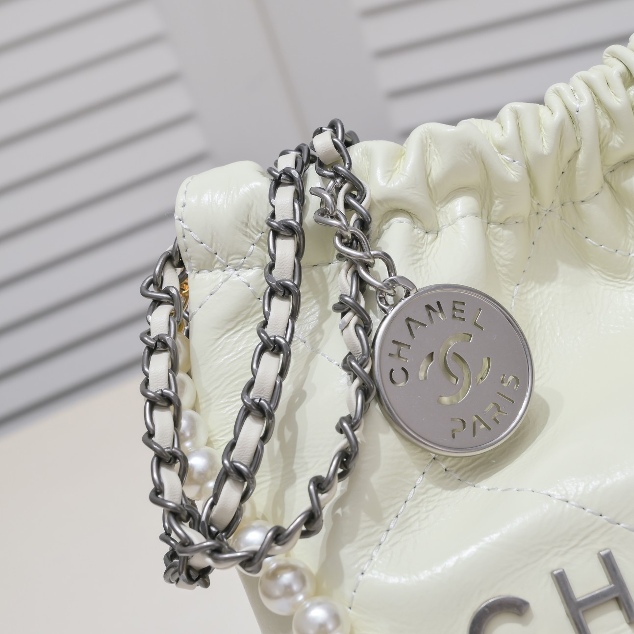 Chanel 22S Trash Bag Mini Pearl Bag Shoulder Bag Handbag
