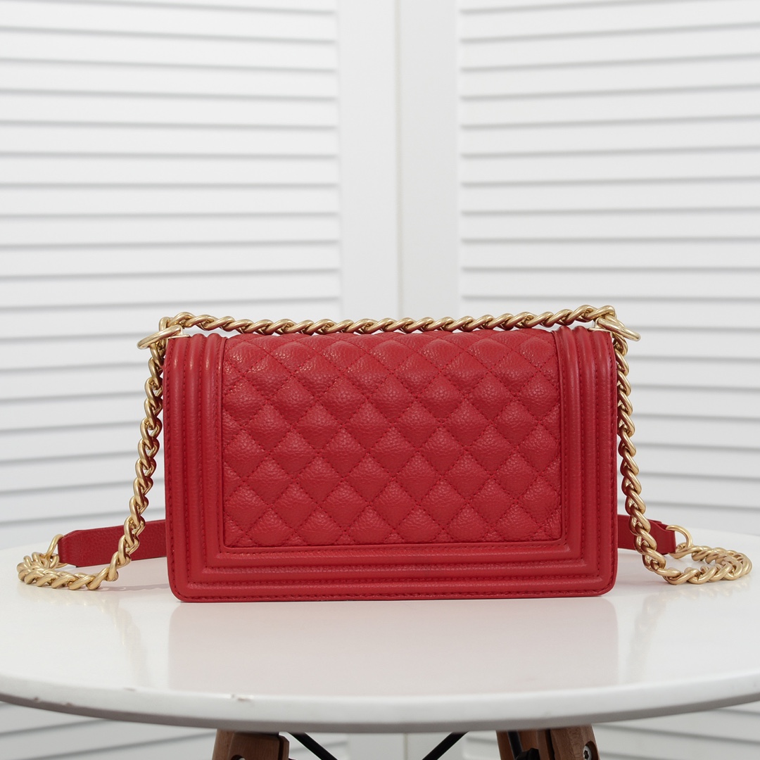 Chanel Leboy litchi or lychee pattern Shoulder Bag Handbag