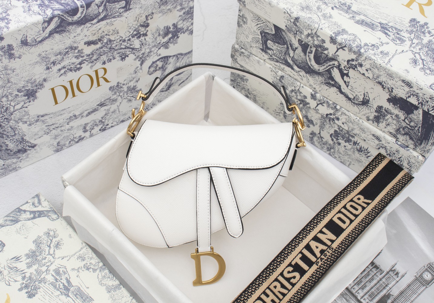 Dior Saddle bag Grained 19.5cm 6666