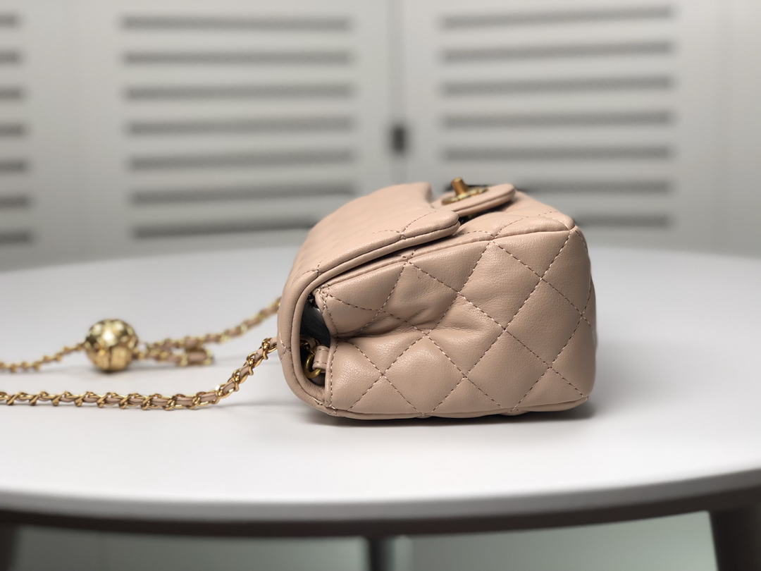 Chanel Cross Body Metal Ball Chain Shoulder Bag Handbag