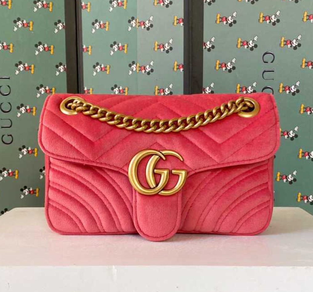 Gucci GG Marmont Velvet Mini Shoulder Bag (Replica)