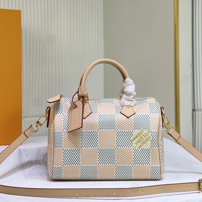Louis Vuitton LV  Speedy 25 Checkerboard Shoulder Bag Handbag (Replica)