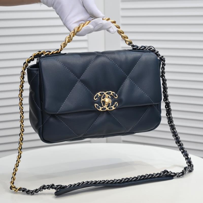 Chanel Lambskin Quilted Small 19 Flap Shoulder Bag Handbag