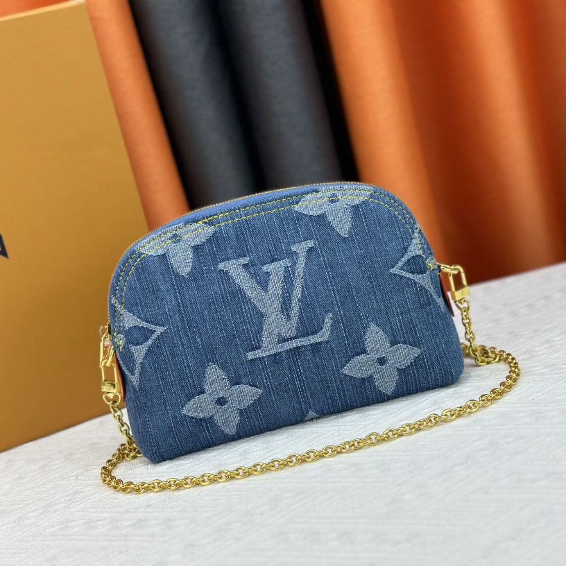Louis Vuitton LV  Cosmetics Bag Pouch Toiletry Bag Leather Handbag  (Replica)
