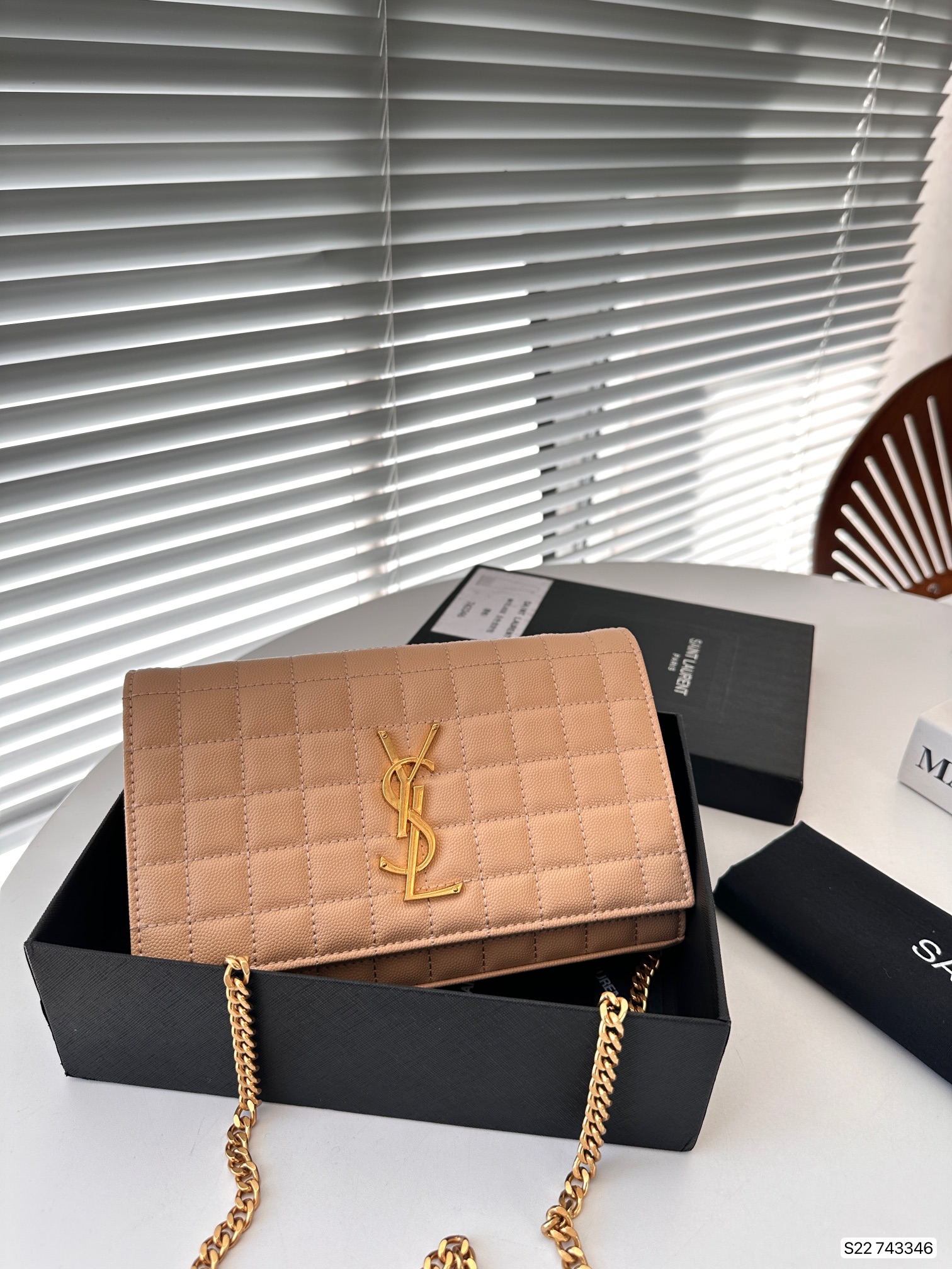 YSL Cassandre Chain Bag 743346 DB571 22.5cm