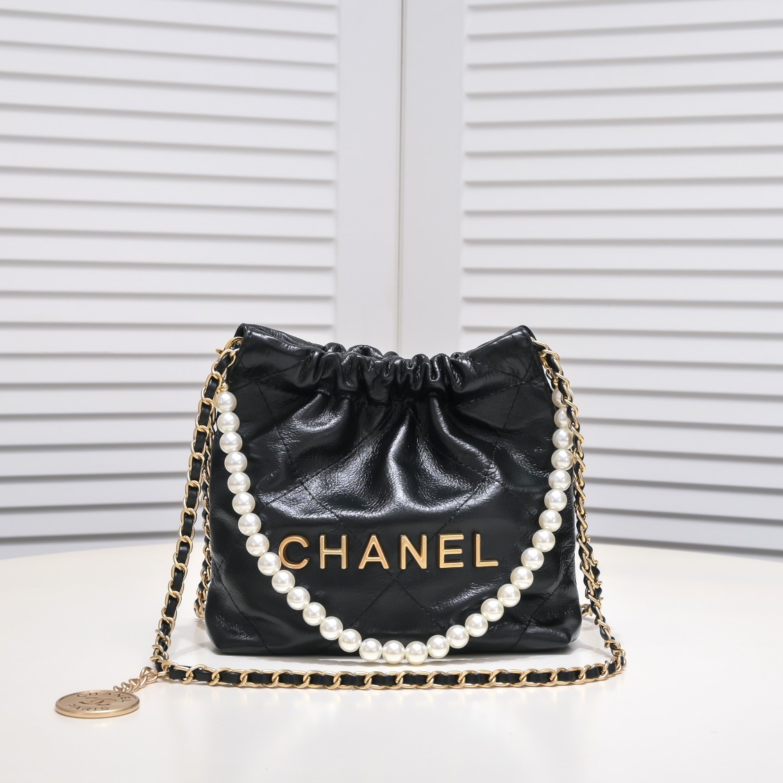 Chanel 22S Trash Bag Mini Pearl Bag Shoulder Bag Handbag