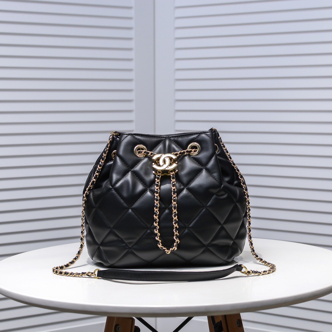 Chanel Lambskin Bucket Bag Shoulder Crossbody Bag（Replica）