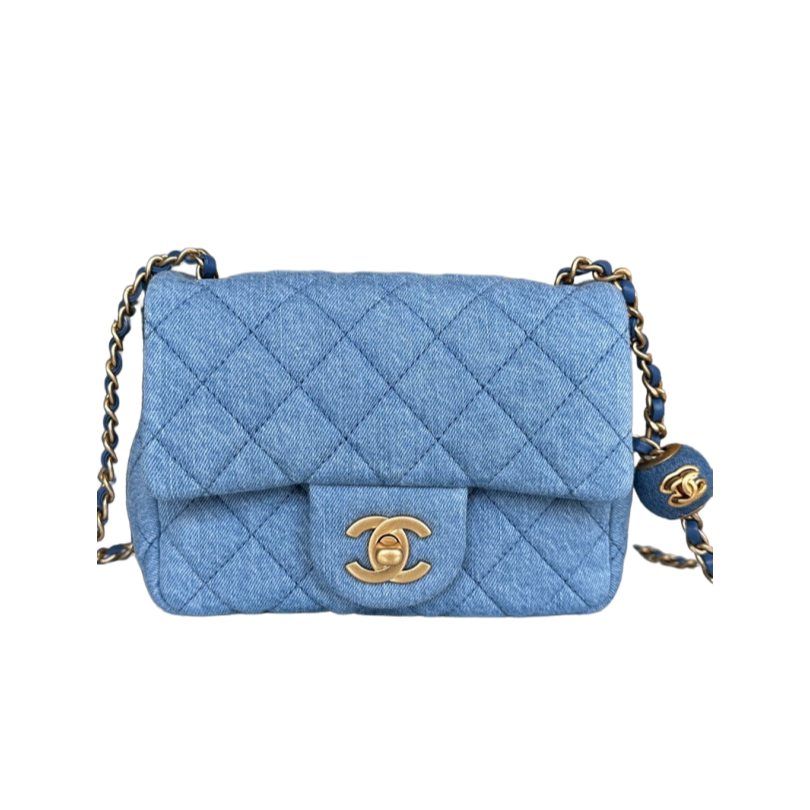 Chanel Classic Flag Bag Quilted Denim 20CM Shoulder Bag(Replica)