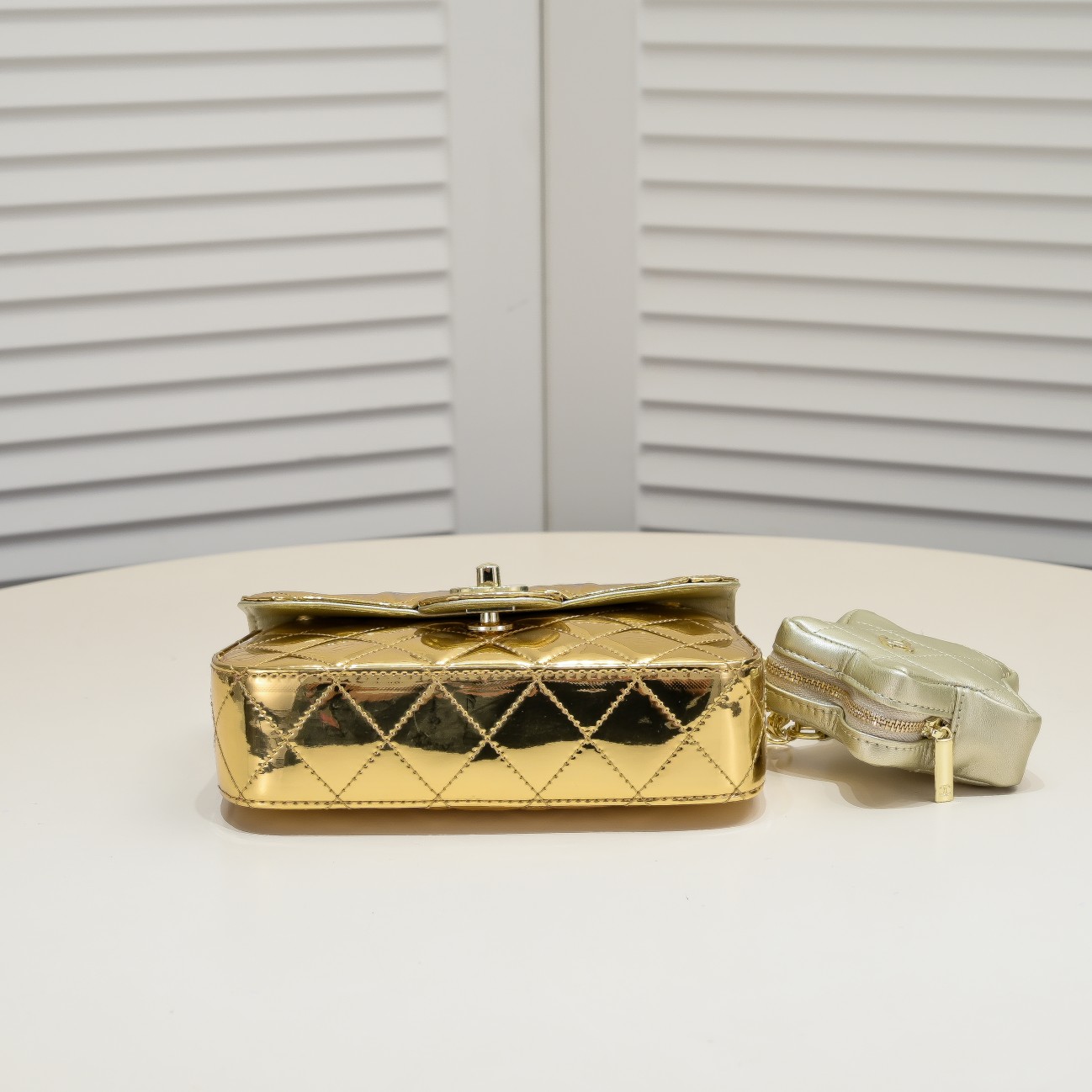 Chanel 24c Star Bag CF Patent Leather Gold Shoulder Bag Handbag