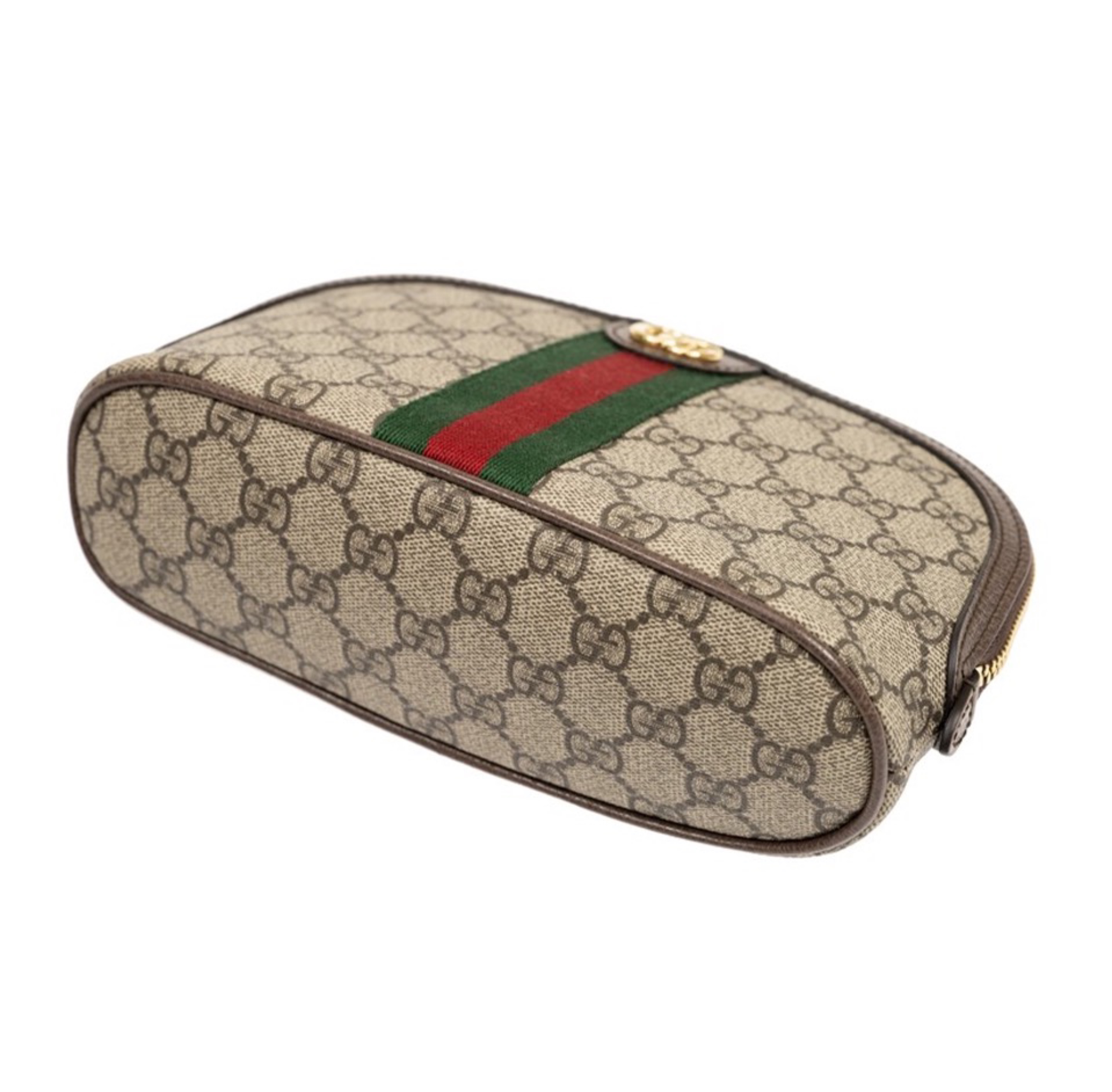 Gucci Ophidia Canvas&Leather Wash Bag(Replica)