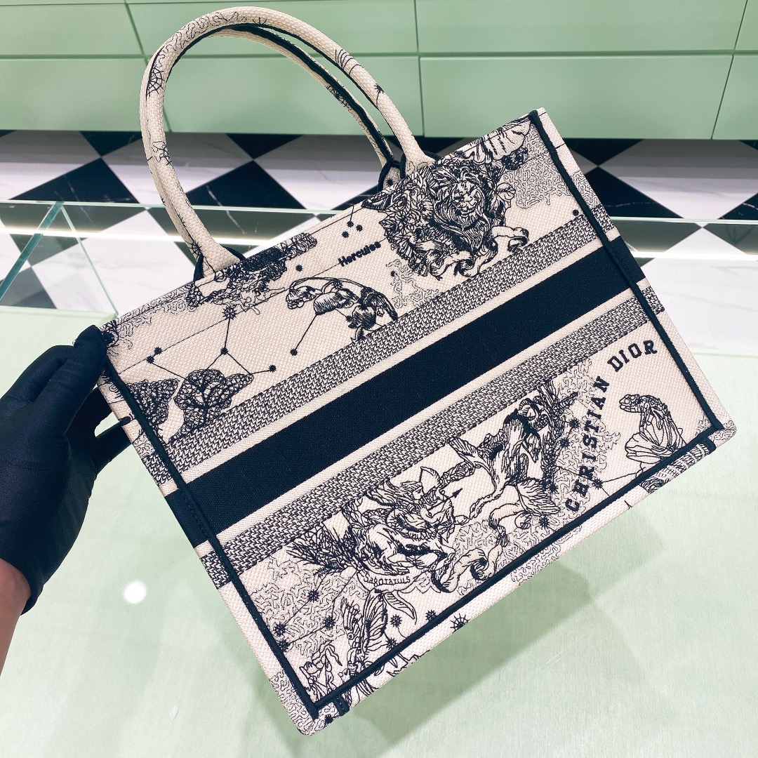 10A + top quality Medium Dior Book Tote 1296 DLAM022 36cm