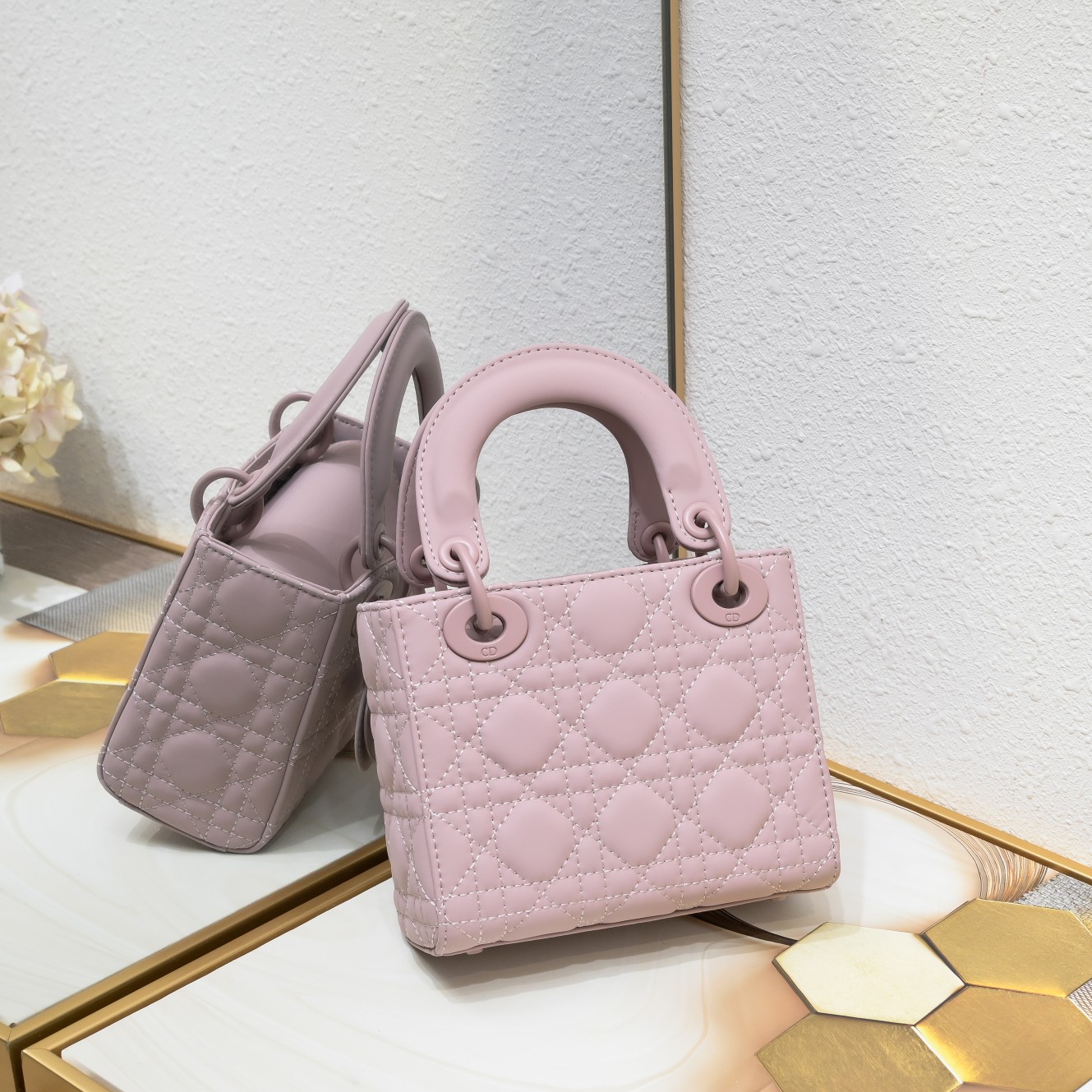 Mini Lady Dior Bag Purple Matte 2022 LM051 17cm