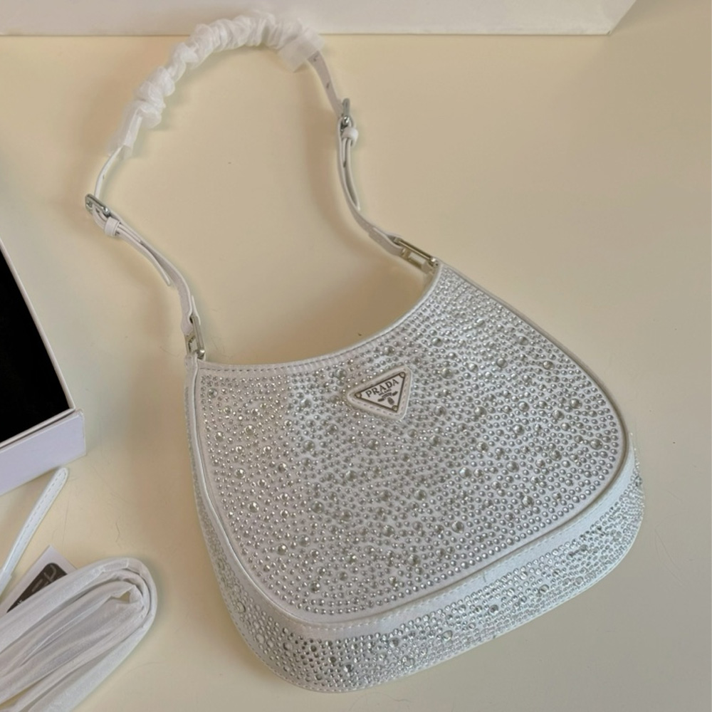 Prada Cleo Leather Diamond Shoulder Bag Handbag（Replica）