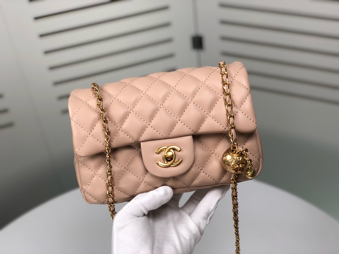 Chanel Cross Body Metal Ball Chain Shoulder Bag Handbag