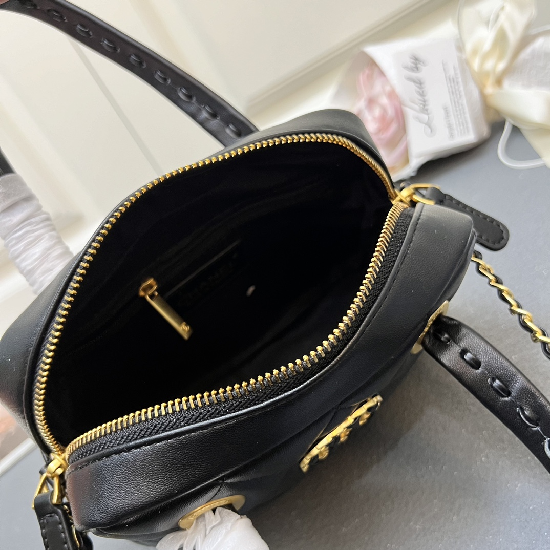 Chanel Mini Cowhide Bowling Shoulder Handle Crossbody Bag S3231