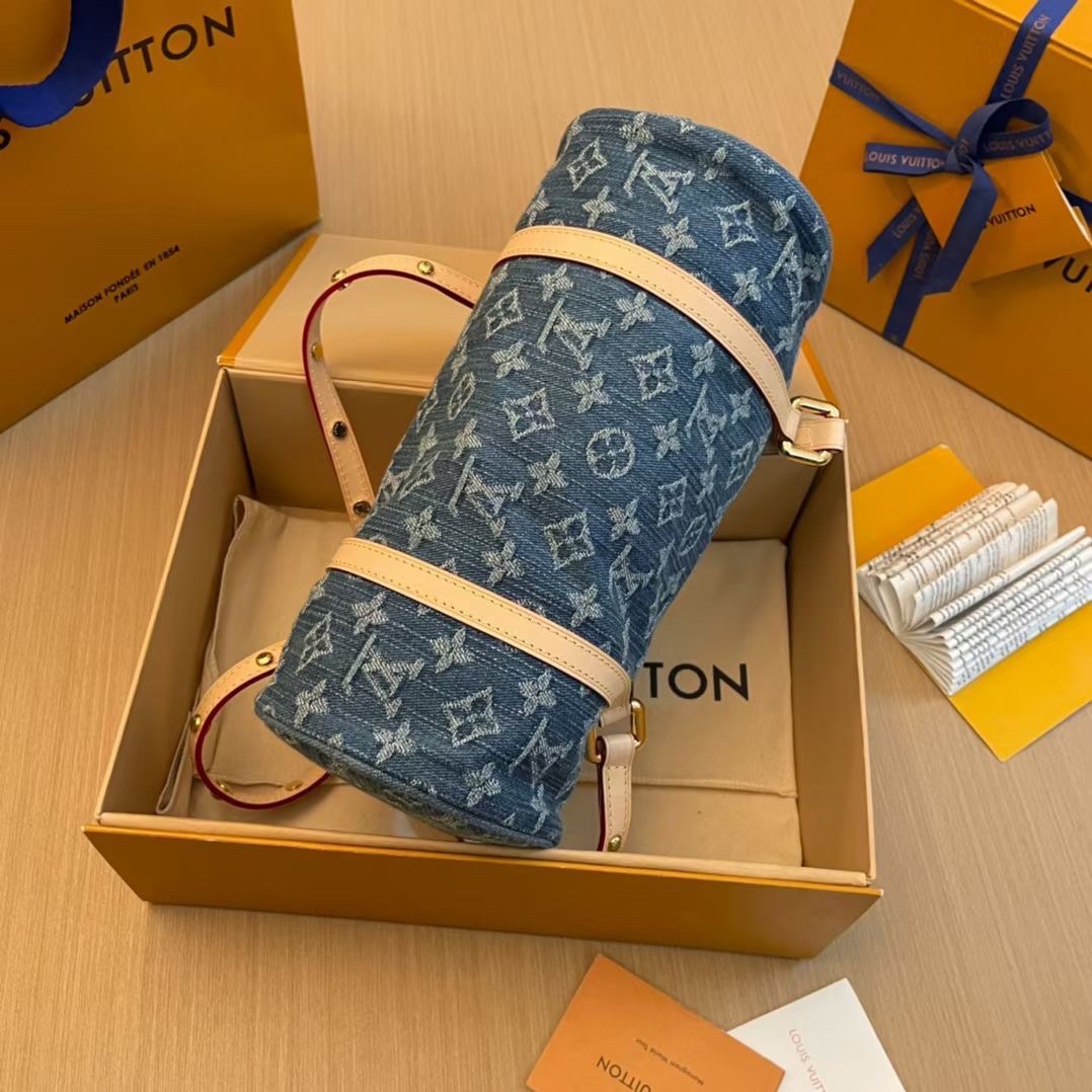 Louis Vuitton LV PAPILLON Denim Handbag Shoulder Bag(Replica)