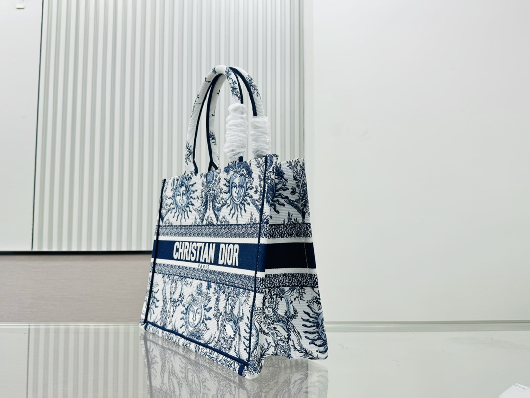 Dior Book Tote Embroider Medium Shoulder Bag Handbag