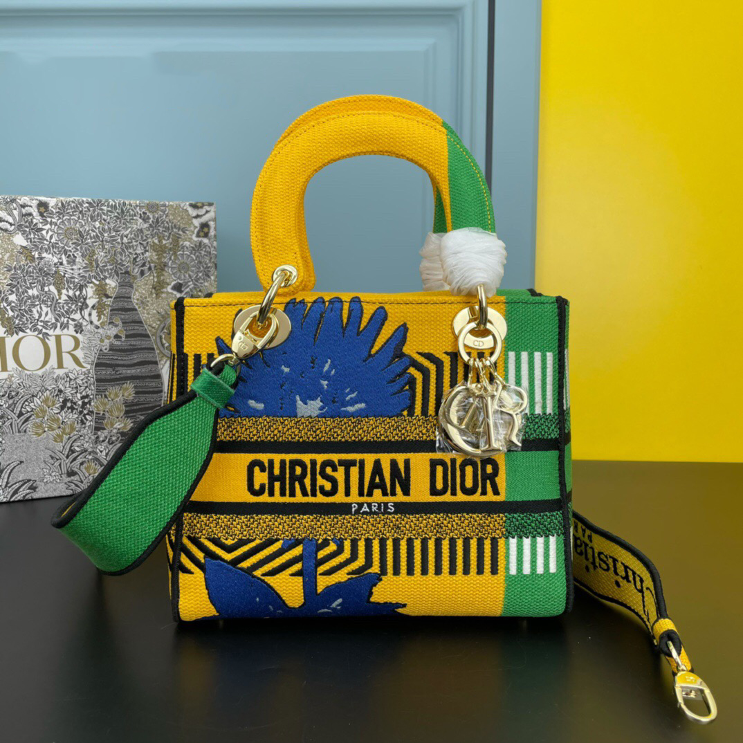 10A + top quality Dior Medium Lady D-Lite Bag M0565 LM003 24cm