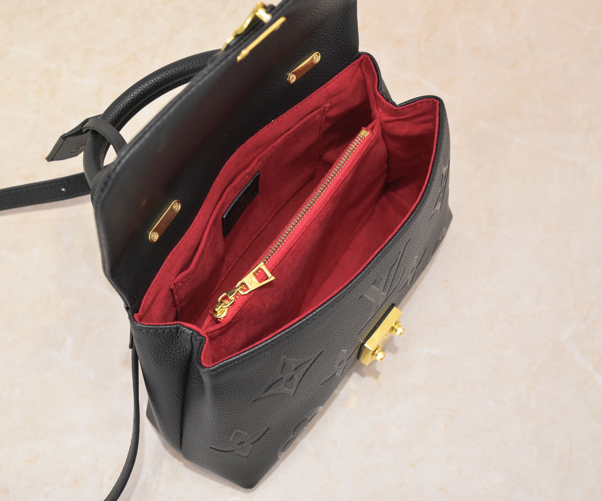 LV Madeleine Bag Black embossing M45976 XX061 24-30cm