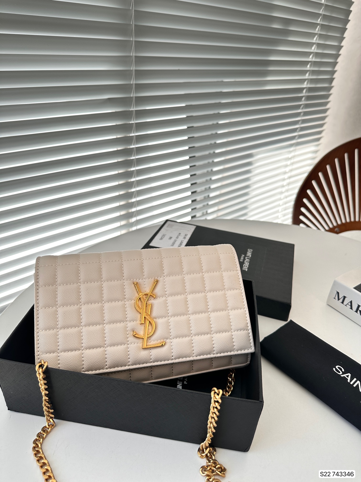 YSL Cassandre Chain Bag 743346 DB571 22.5cm