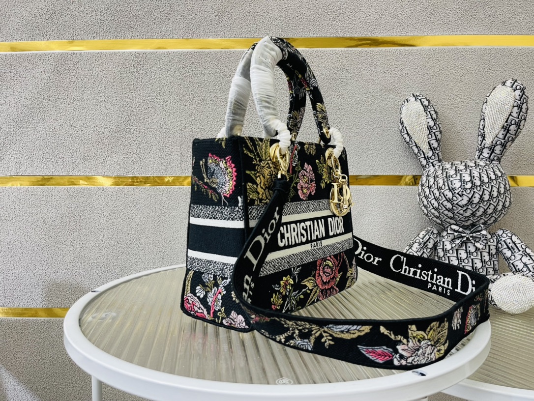 10A + top quality Dior Medium Lady D-Lite Bag 9920 DD003 24cm