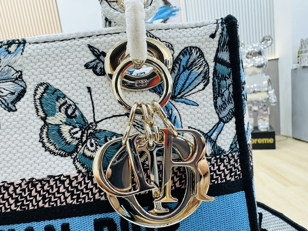 10A + top quality Dior Medium Lady D-Lite Bag 9920 DD003 24cm