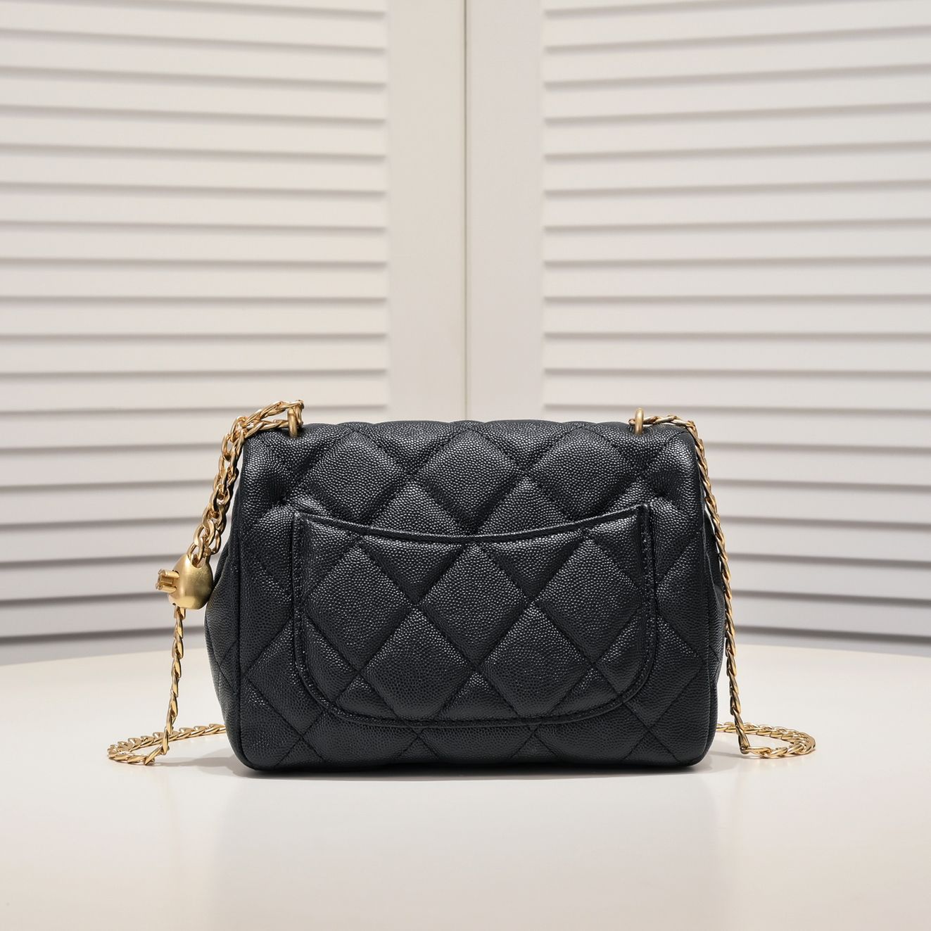 Chanel 23P Peach Hardware Shoulder Bag Handbag