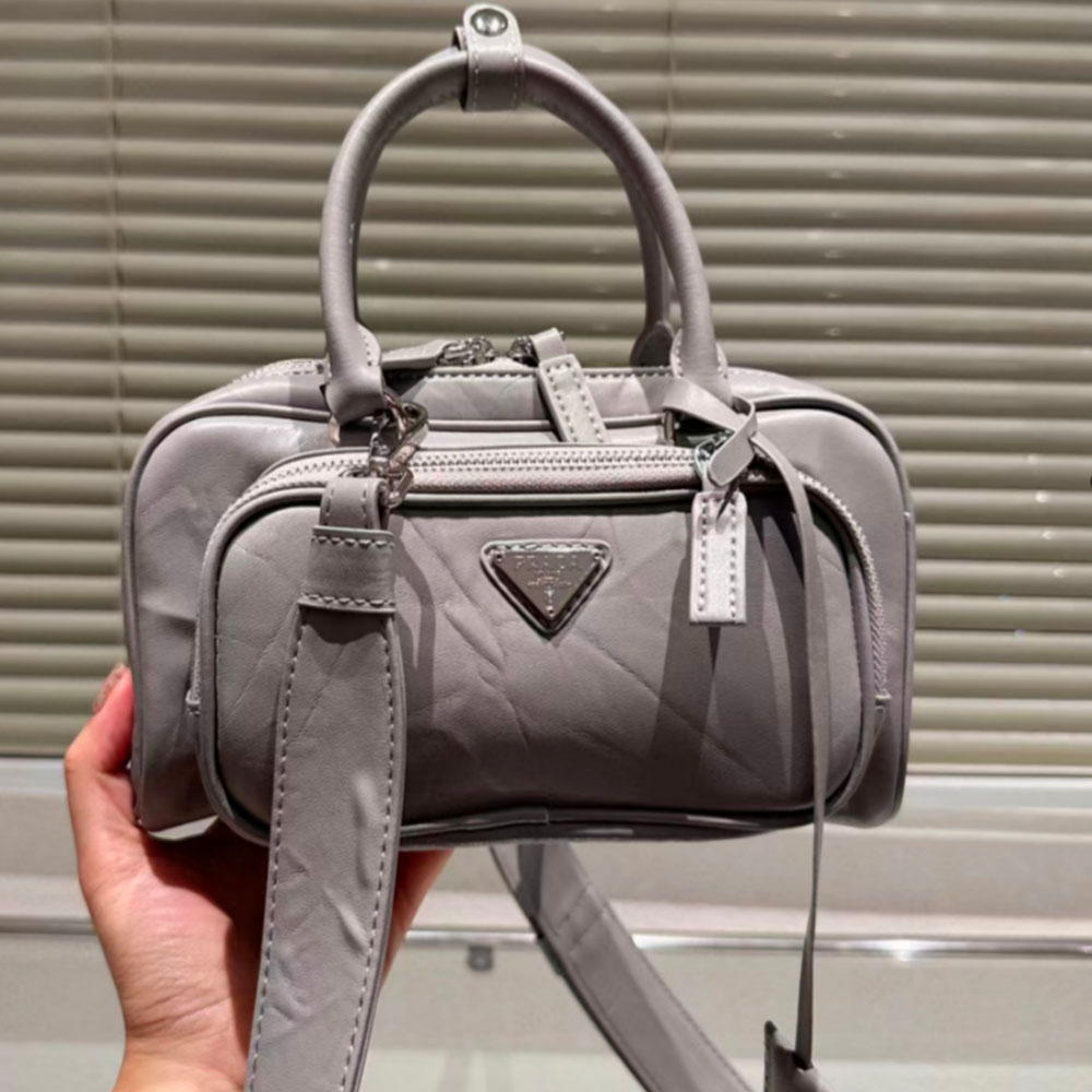 Prada Retro Leather Multi Pocket Handbag Shoulder Bag（Replica）