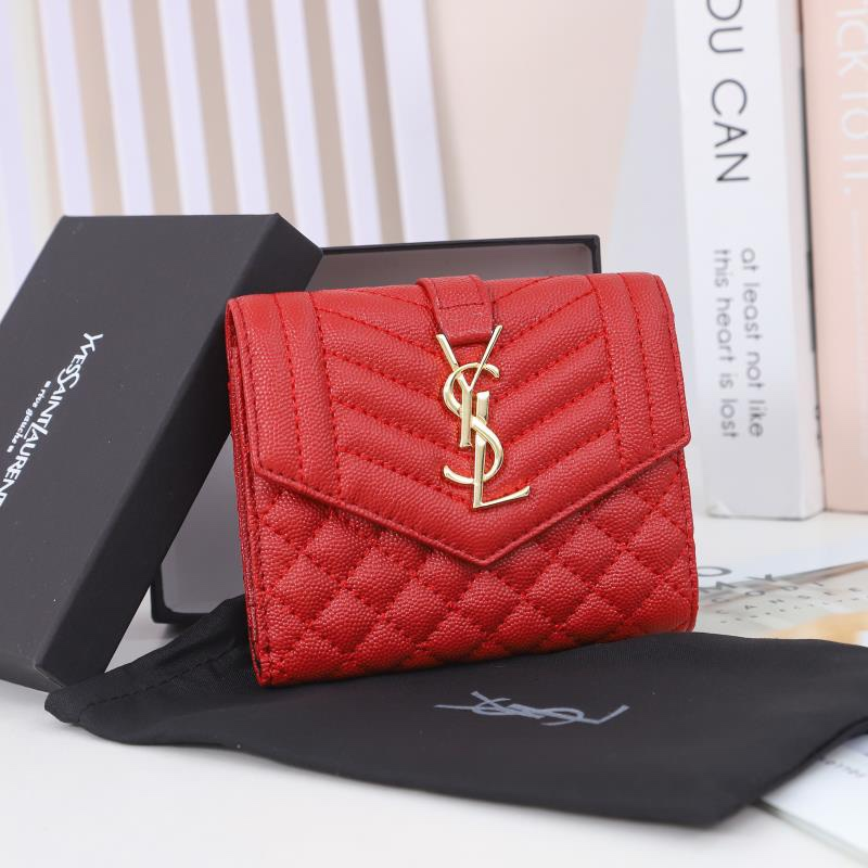Saint Laurent YSL Grained Leather Wallet Purse(Replica)