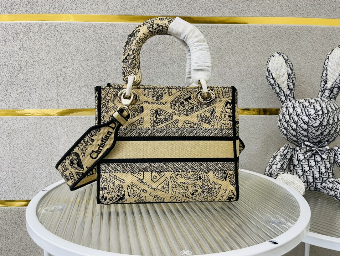 10A + top quality Dior Medium Lady D-Lite Bag 9920 DD003 24cm