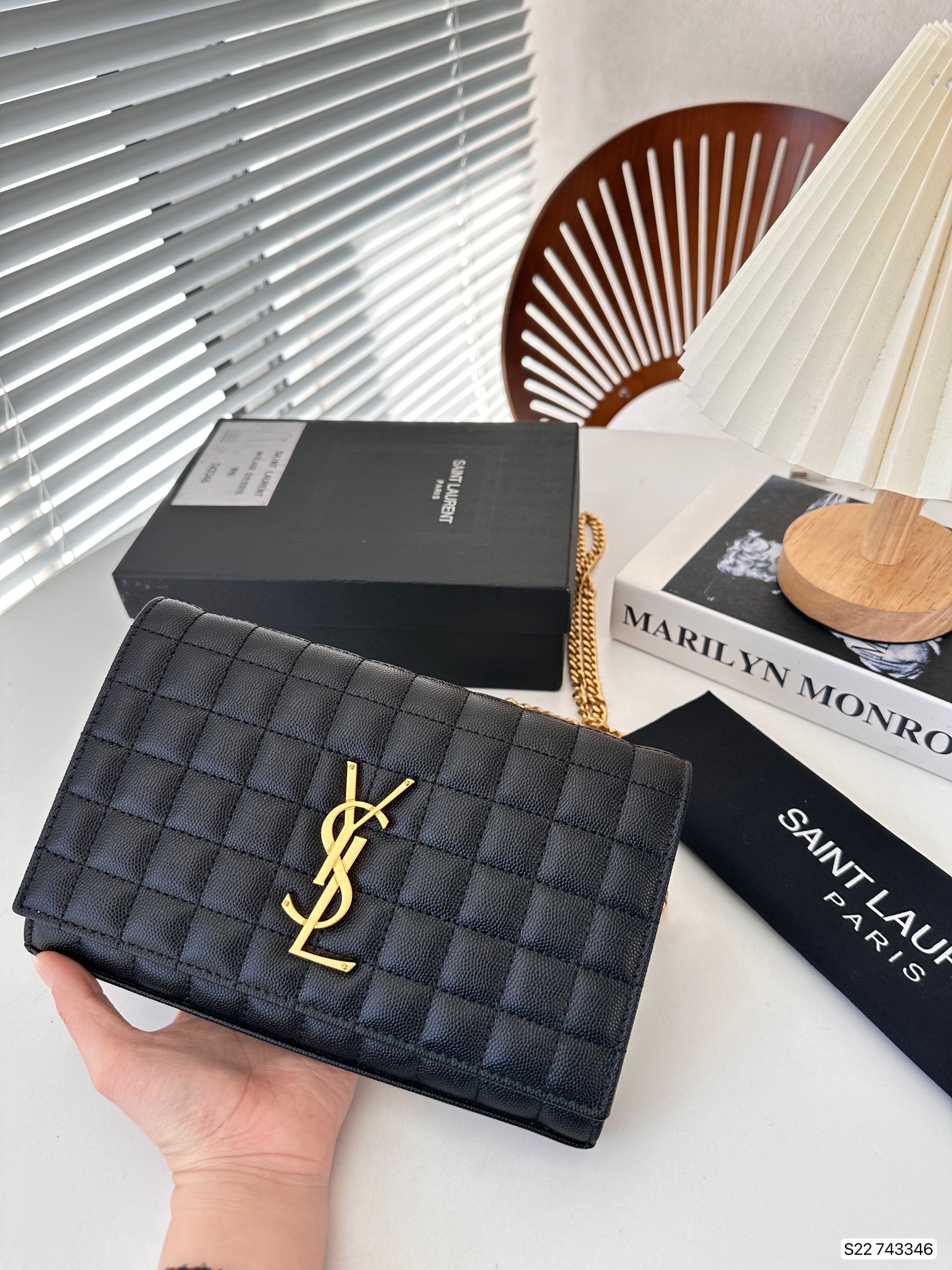 YSL Cassandre Chain Bag 743346 DB571 22.5cm