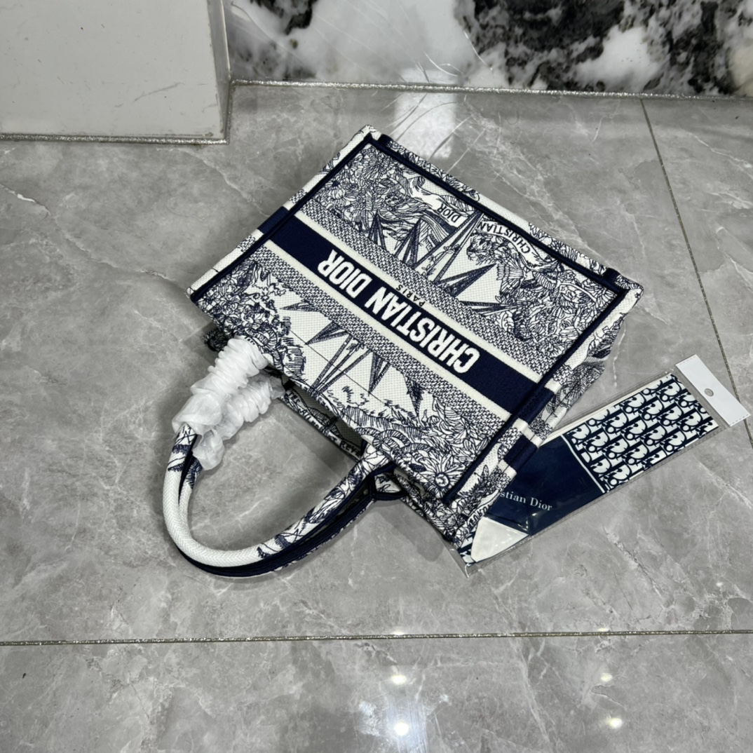 10A + top quality Small Dior Book Tote 0175 XB012 26cm