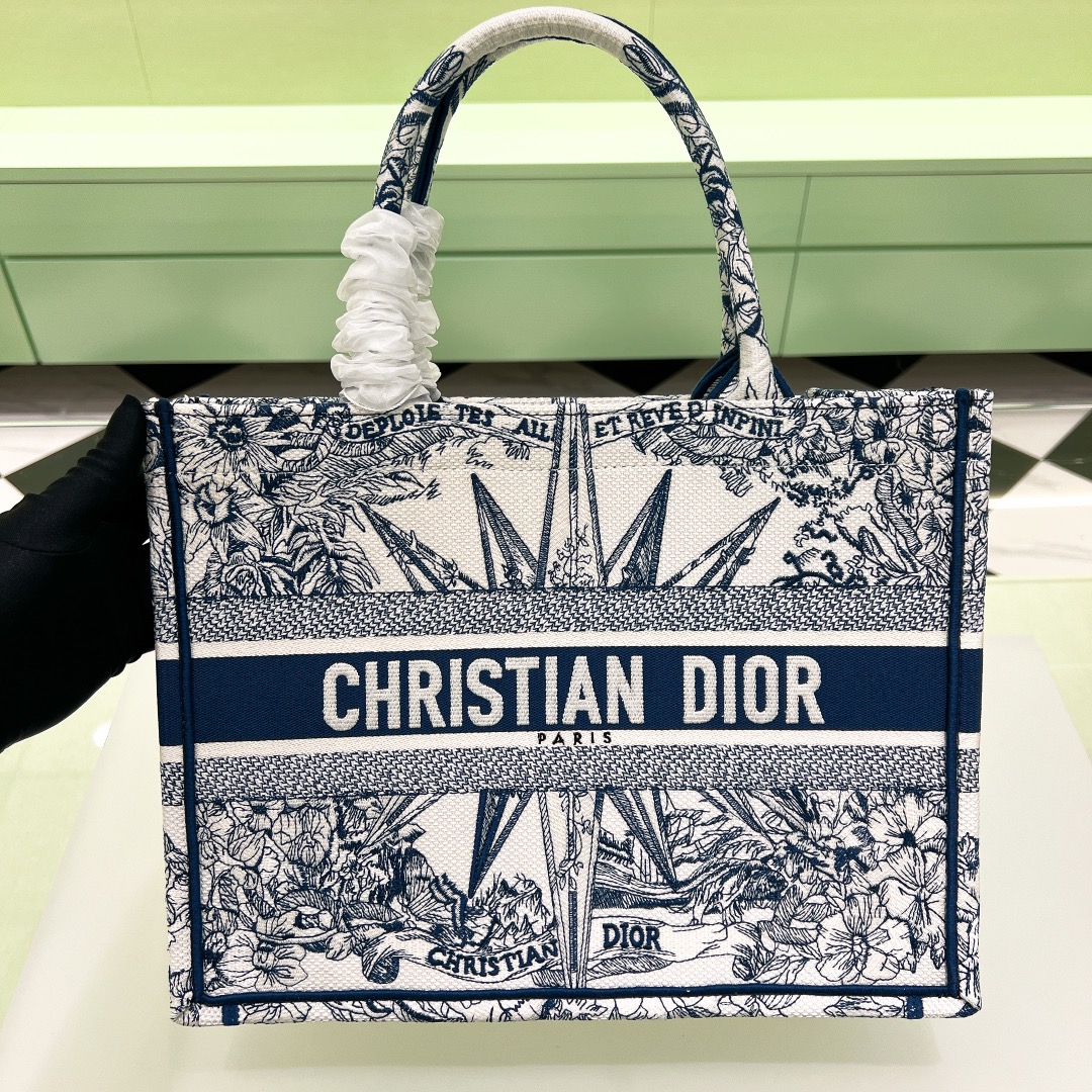 10A + top quality Medium Dior Book Tote 1296 DLAM022 36cm