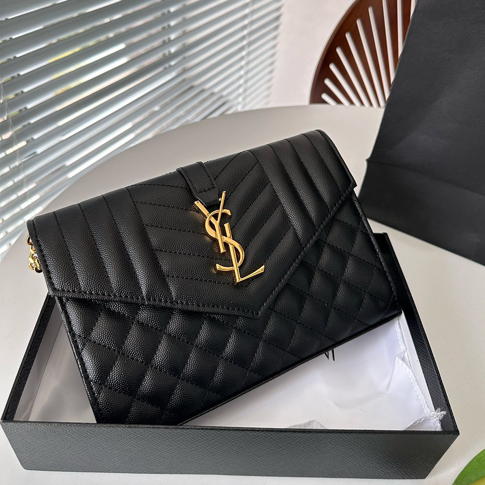 Saint Laurent YSL Envelope Medium 24- Embossed Leather Shoulder Bag(Replica)