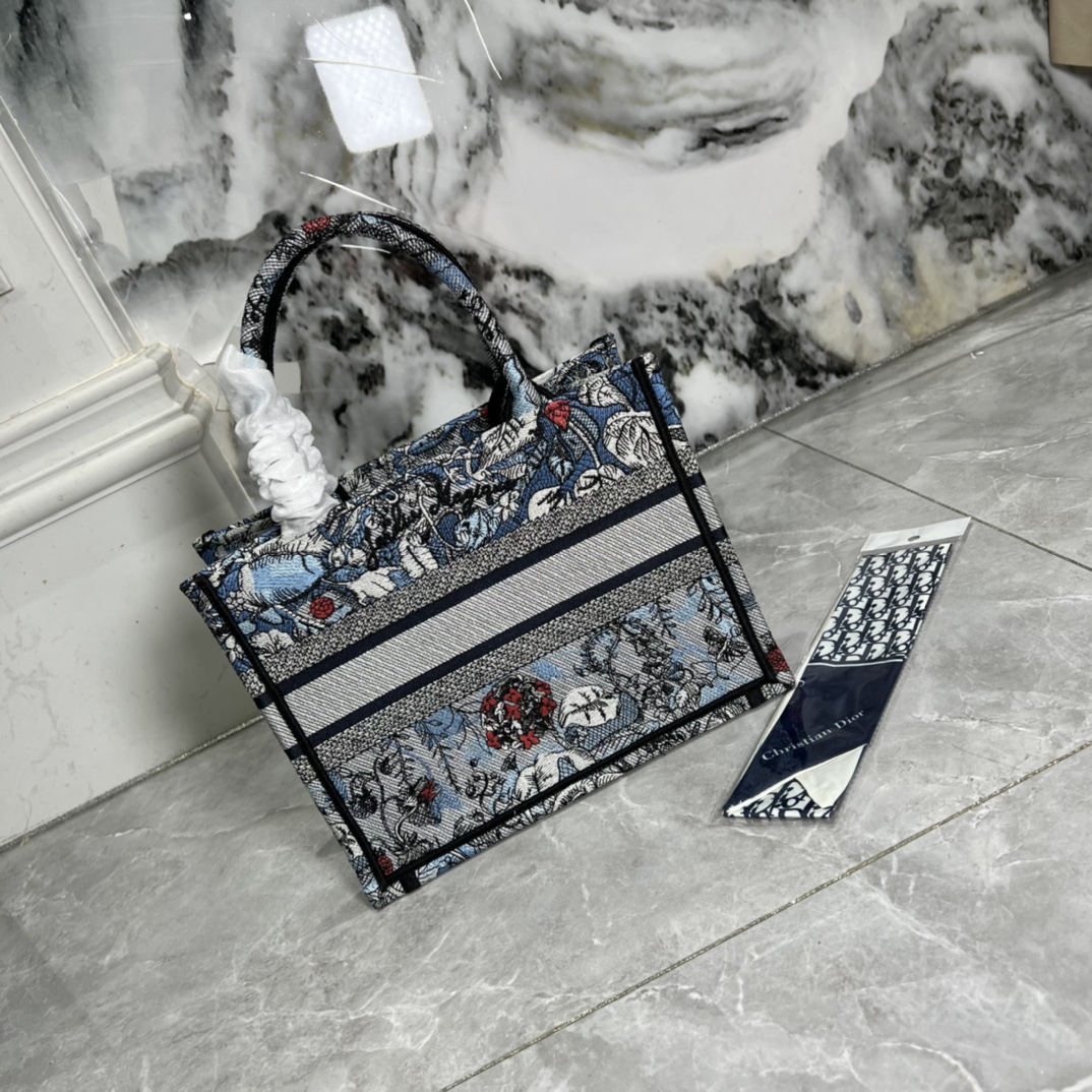 10A + top quality Small Dior Book Tote 0175 XB012 26cm