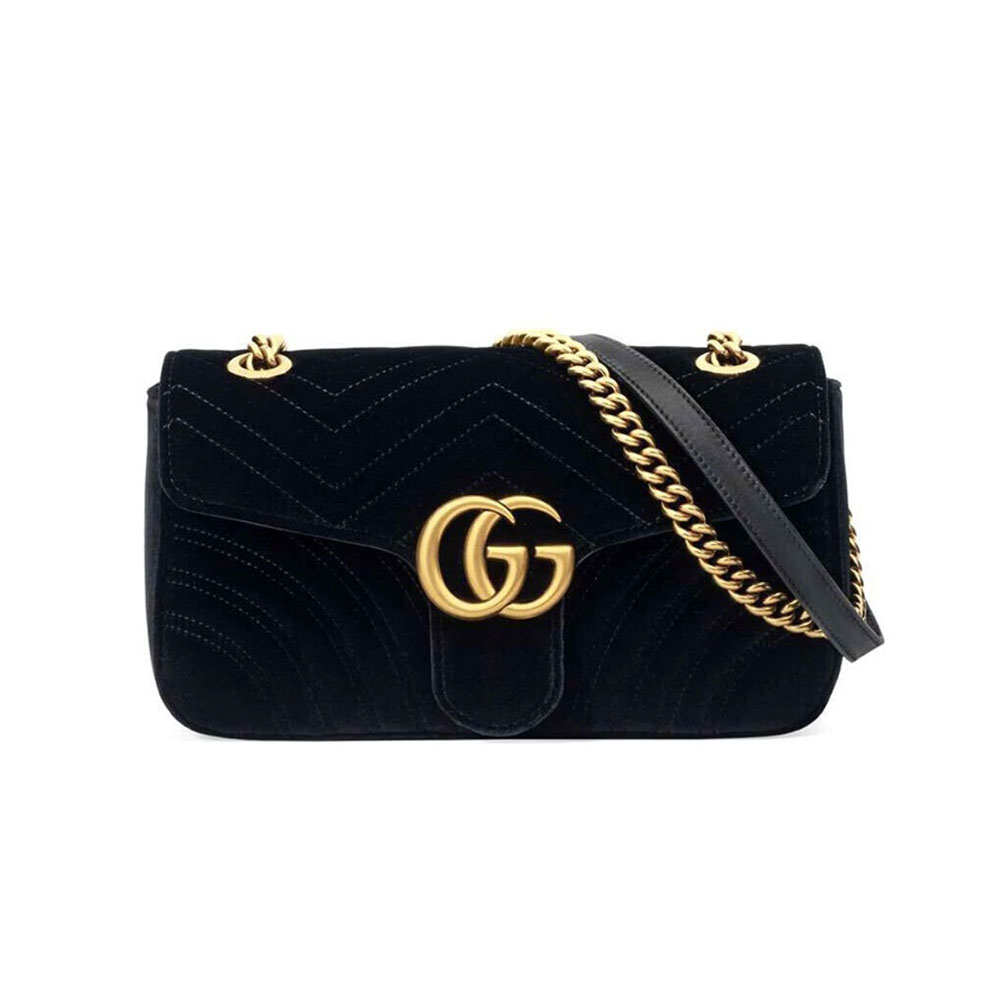 Gucci GG Marmont Velvet Mini Shoulder Bag (Replica)