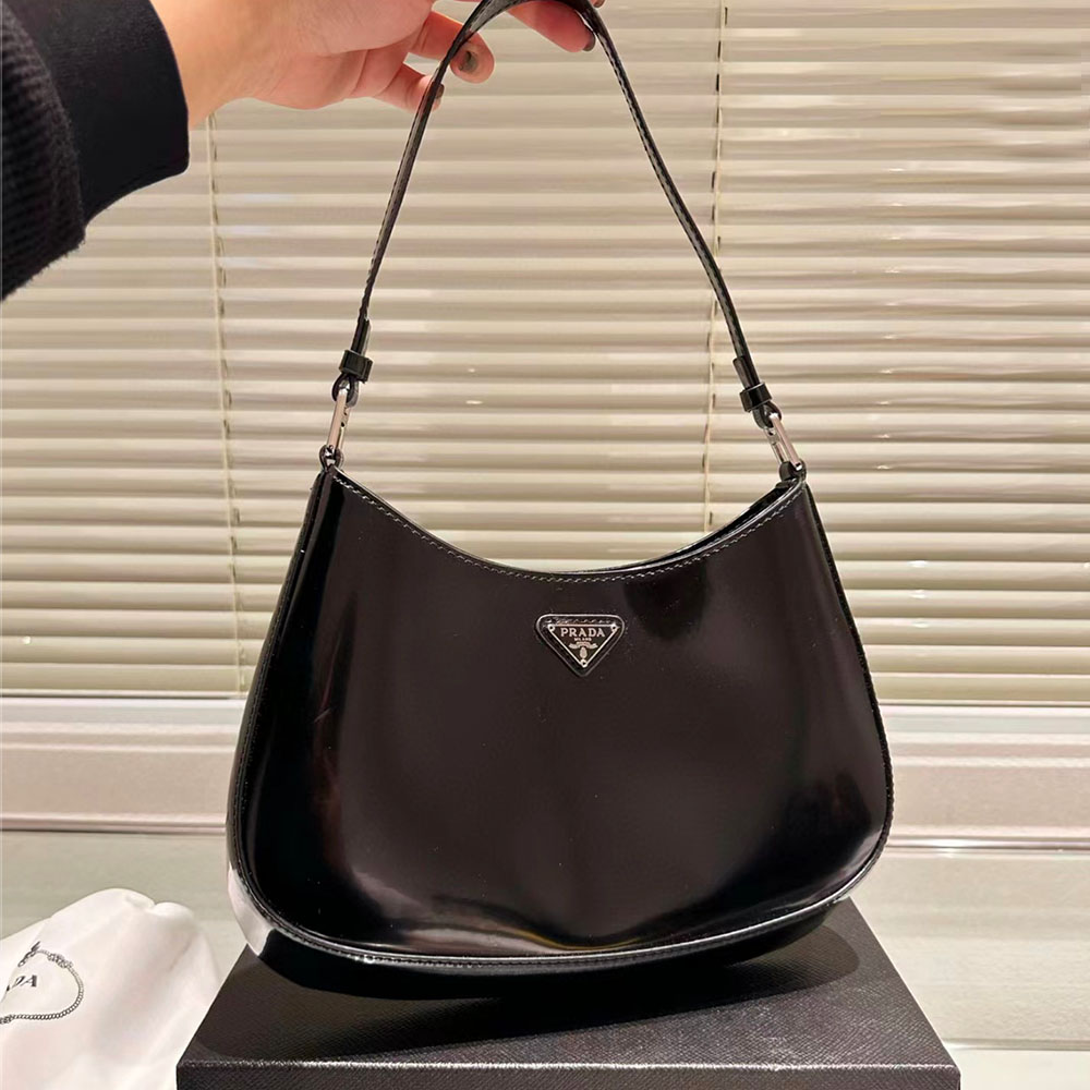 Prada Cleo Bright Leather Handbag Shoulder Bag  (Replica)