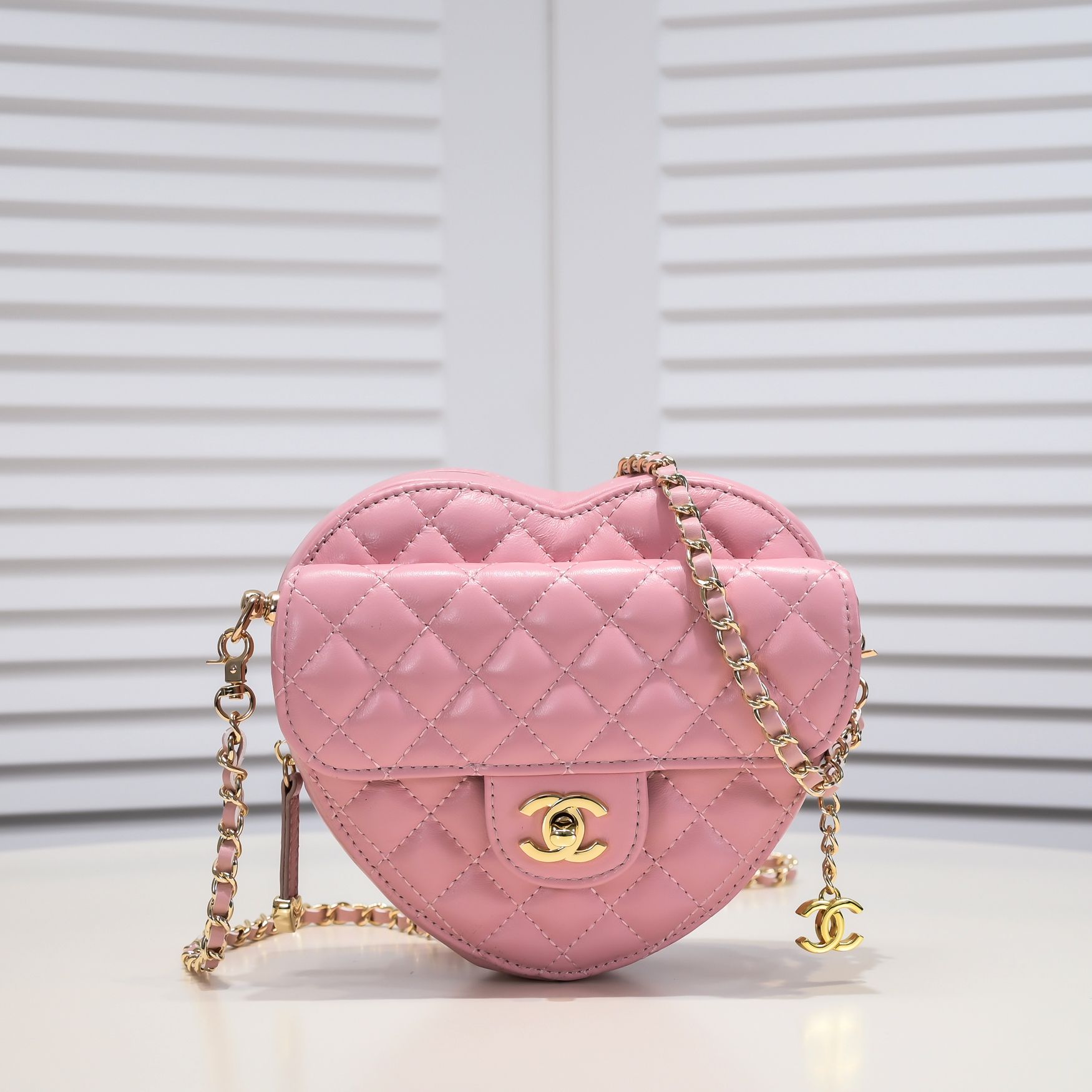 Chanel Peach Pericardium Bag Shoulder Bag Handbag