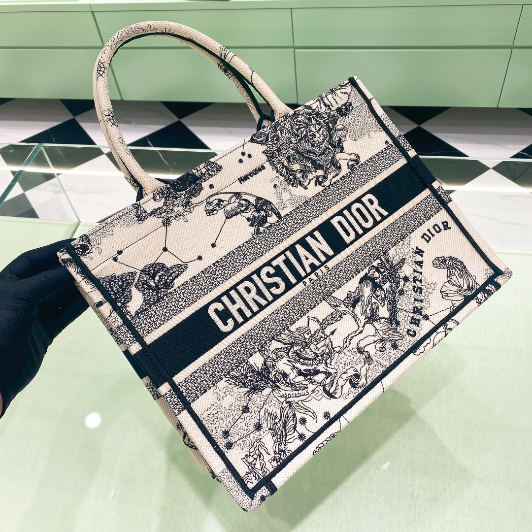 10A + top quality Medium Dior Book Tote 1296 DLAM022 36cm