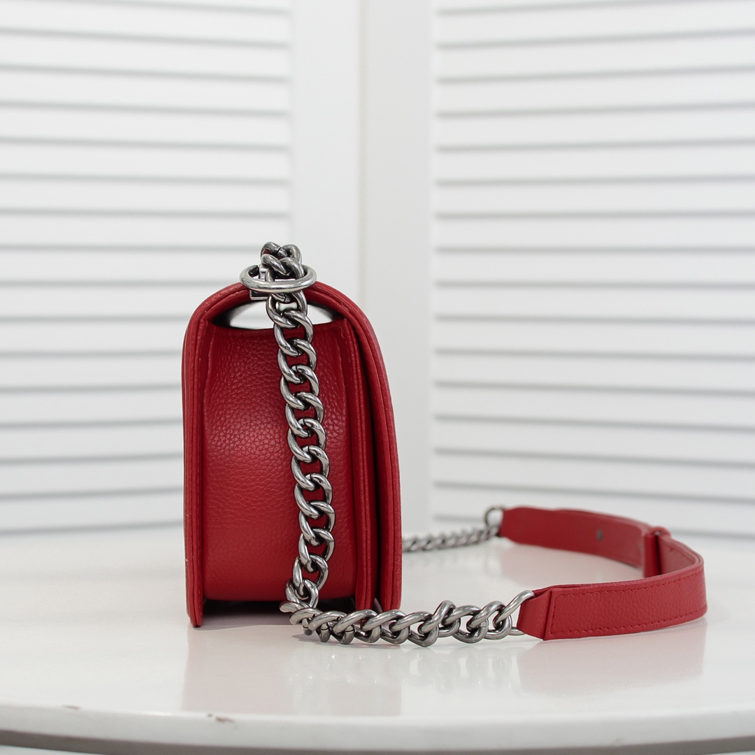 Chanel Leboy litchi or lychee pattern Shoulder Bag Handbag