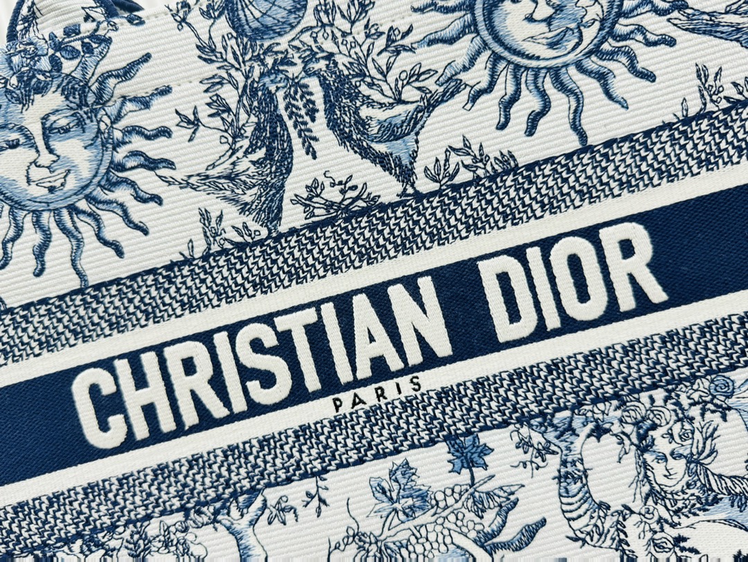 Dior Book Tote Embroider Medium Shoulder Bag Handbag