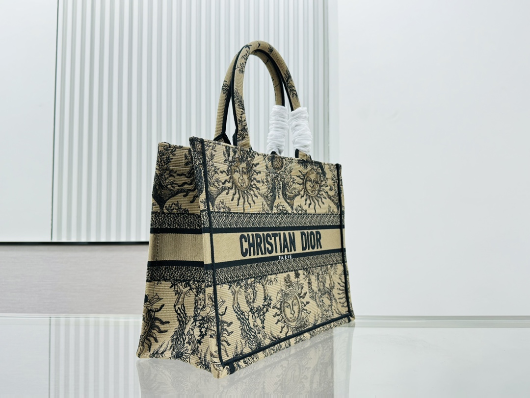 Dior Book Tote Embroider Medium Shoulder Bag Handbag