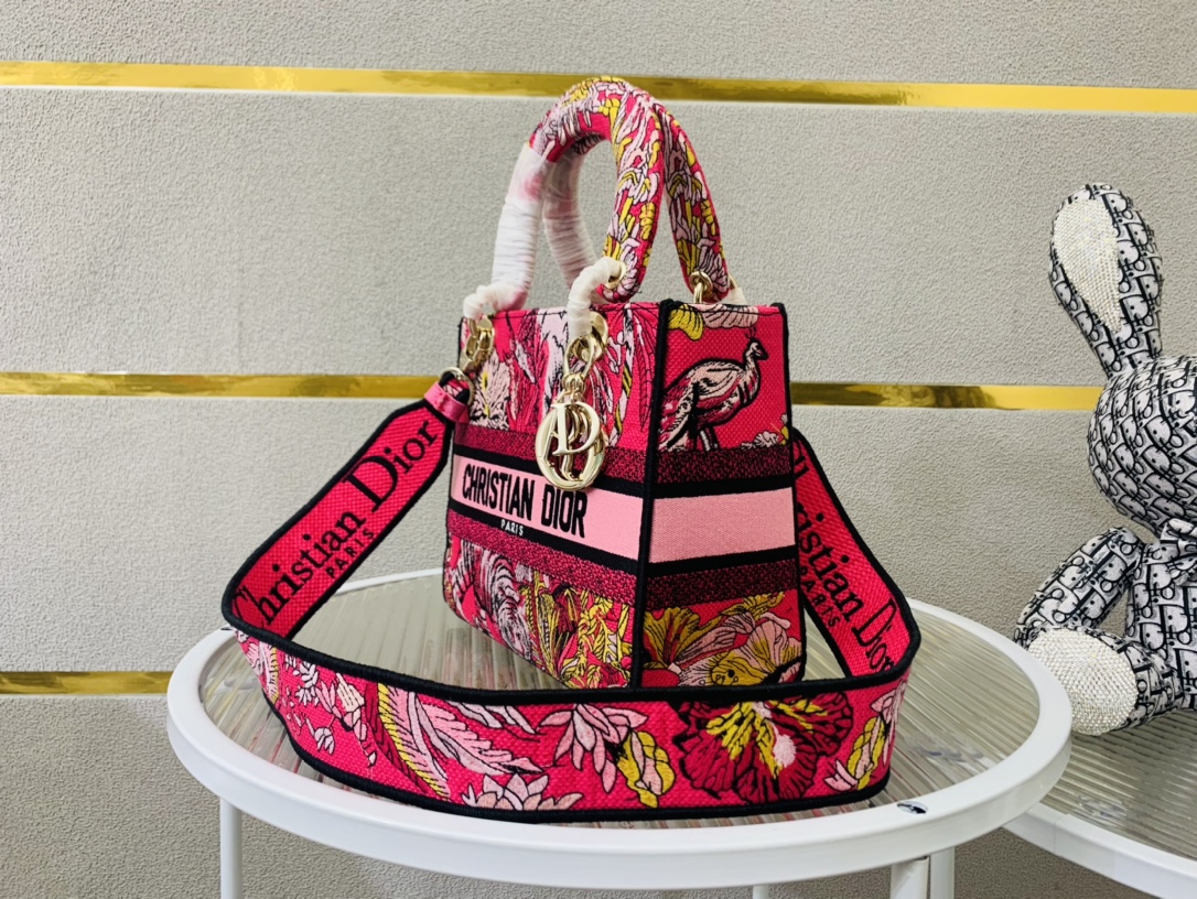 10A + top quality Dior Medium Lady D-Lite Bag 9920 DD003 24cm