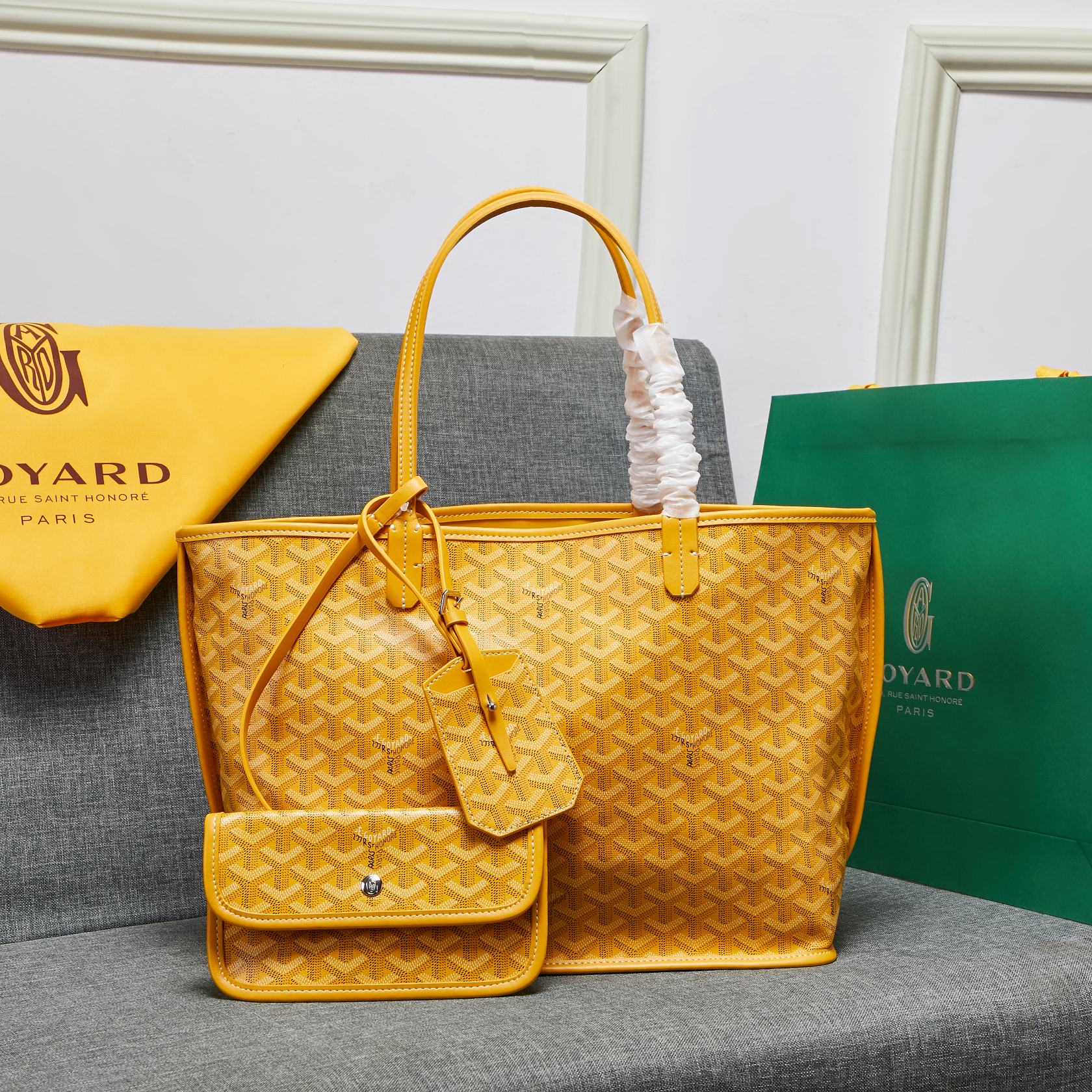 Goyard Double-sided leather shopping bag