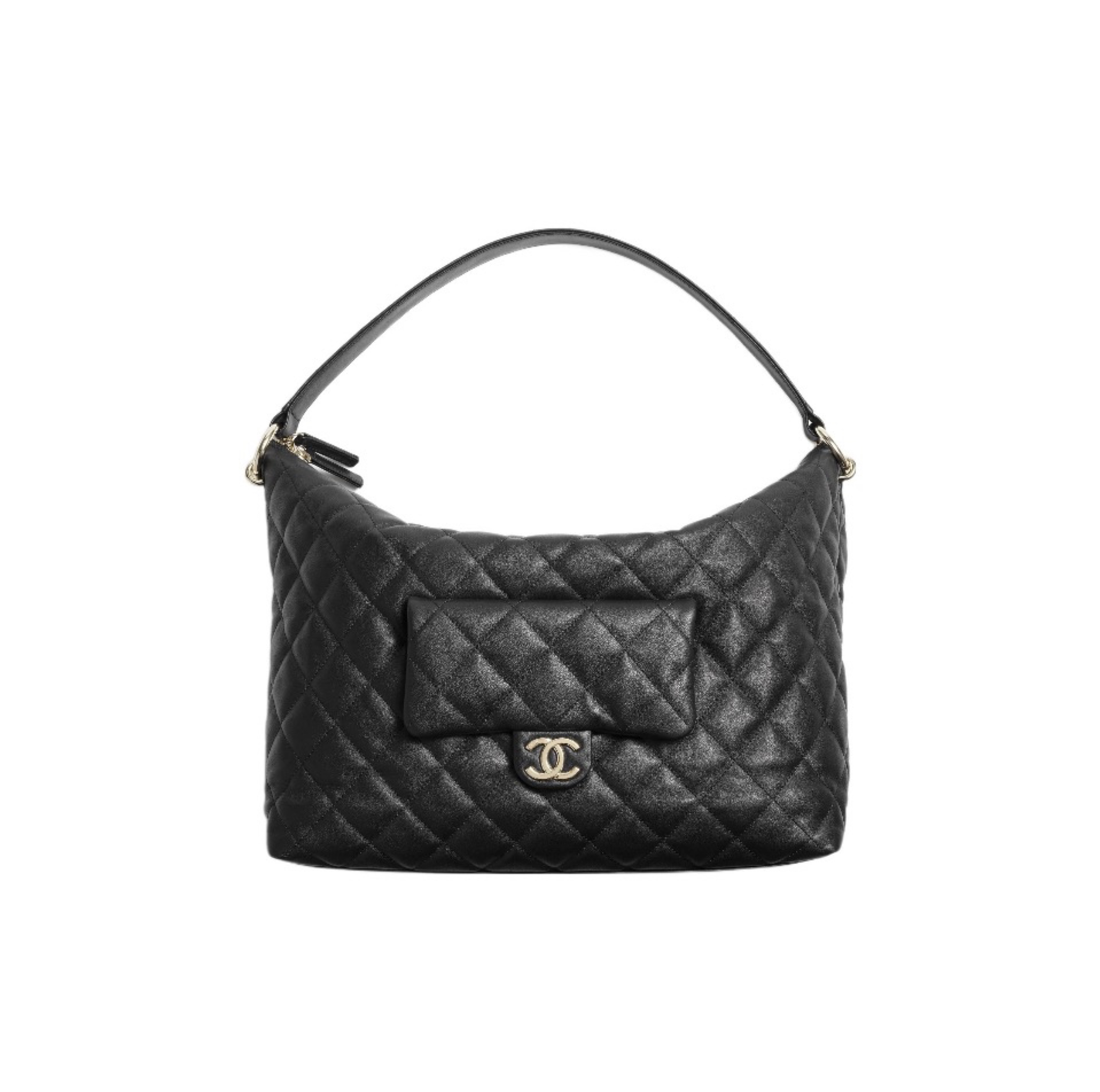 Chanel Hobo Calf Leather Shoulder Bag Handbag (ReplicaοΌ
