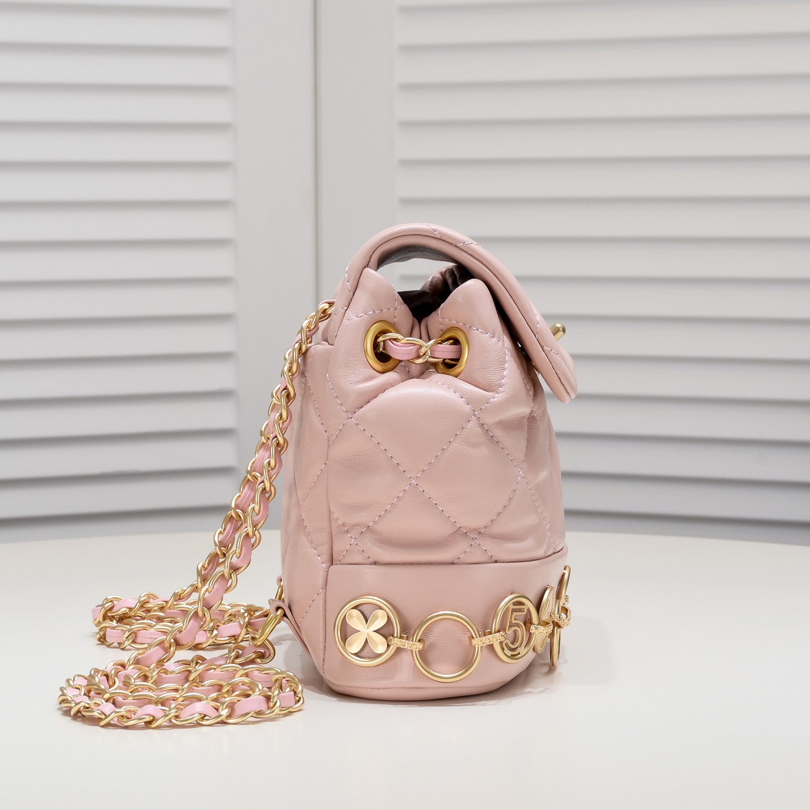 Chanel 23b Gold Coin Pink Shoulder Bag  Shoulder Bag Handbag