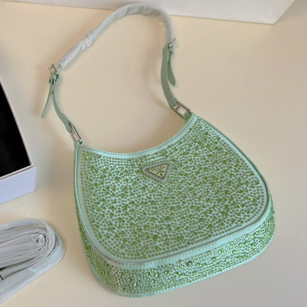 Prada Cleo Leather Diamond Shoulder Bag Handbag（Replica）