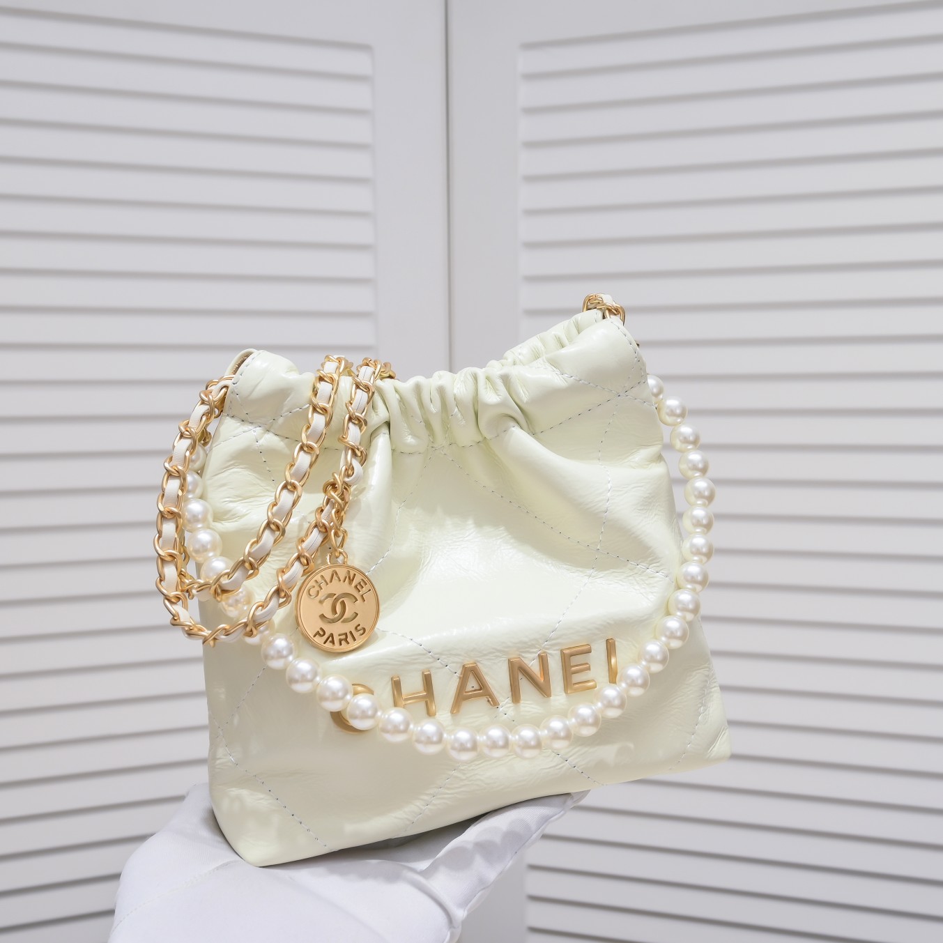 Chanel 22S Trash Bag Mini Pearl Bag Shoulder Bag Handbag